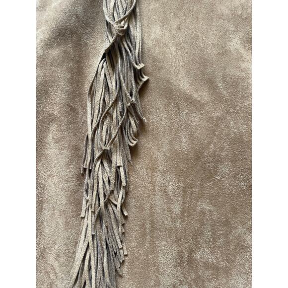 Forever 21 Womens/Teen Fringe Faux Sude Mini Skirt Size Large Western Fall - Picture 5 of 7